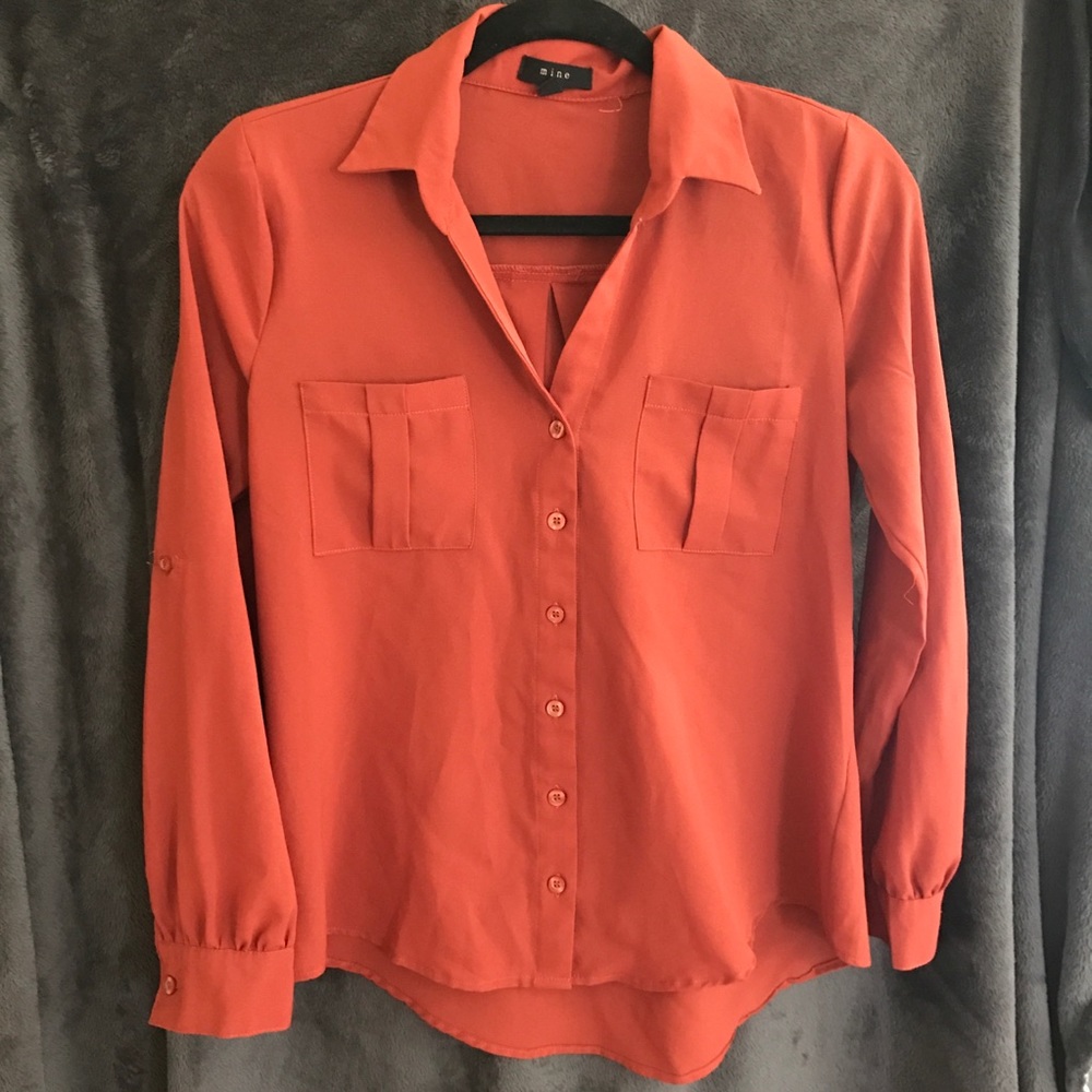 MINE Rust/Brick Red/Orange Blouse